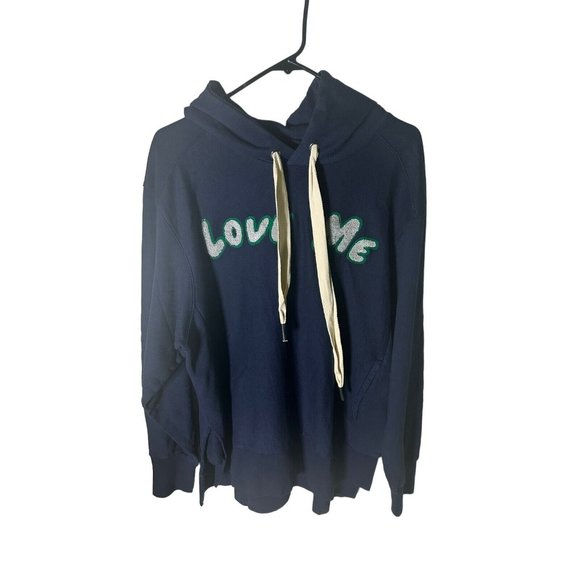 Free People Dark Blue 'Love Me' Hoodie - Picture 3 of 10